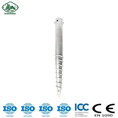 Fundação helicoidal resistente das pilhas do comprimento do parafuso 180cm à terra